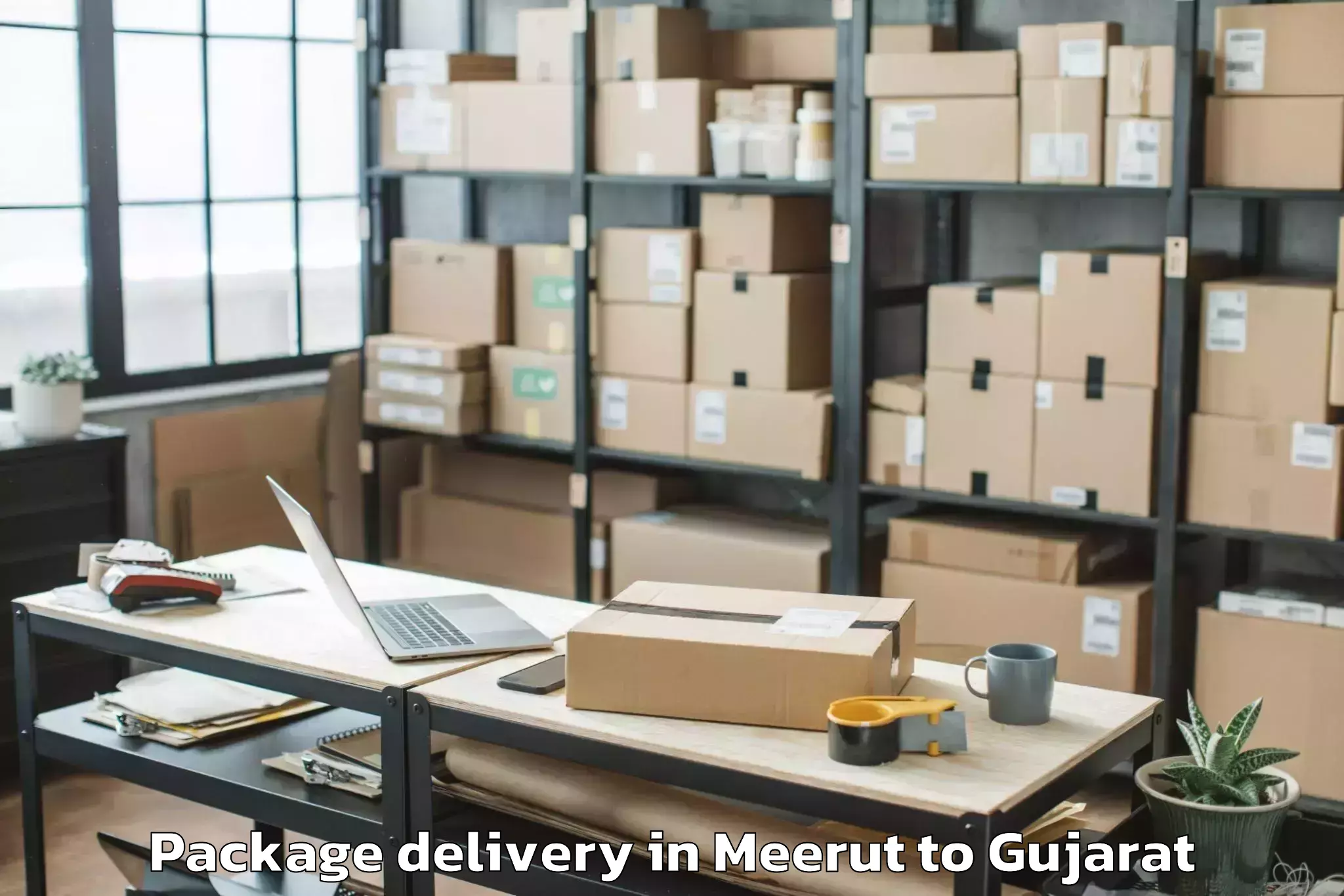 Meerut to Lodhika Package Delivery